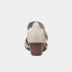 Antistress Womens Beige Leather Court Shoe*Rieker Clearance