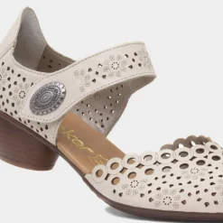 Antistress Womens Beige Leather Court Shoe*Rieker Clearance