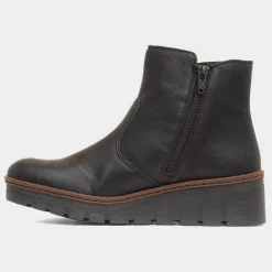 Hannover Antistress Womens Black Wedge Boot*Rieker Sale