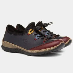 Munich Womens Navy Lace Up Shoe*Rieker Best