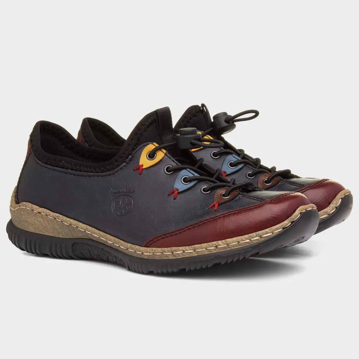 Munich Womens Navy Lace Up Shoe*Rieker Best