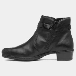 Womens Black Zip Ankle Boot*Rieker Hot