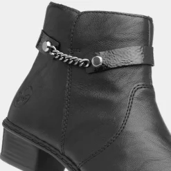 Womens Black Zip Ankle Boot*Rieker Hot