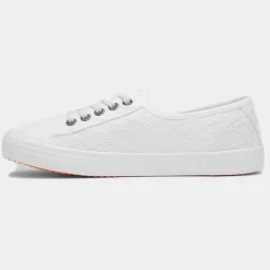 Chow Chow Womens White Canvas Shoe*Rocket Dog New