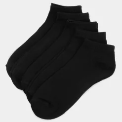 Settle 5 Pack Black Trainer Socks Sizes 7-11*shoezone Best