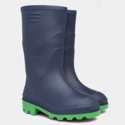 Shower Kids Navy and Lime Green Welly Size 10-6*shoezone Outlet