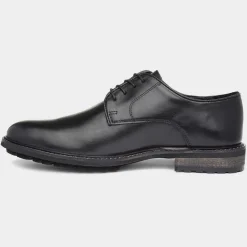 Albert Mens Black Leather Lace Shoe*Silver Street Outlet