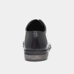 Albert Mens Black Leather Lace Shoe*Silver Street Outlet