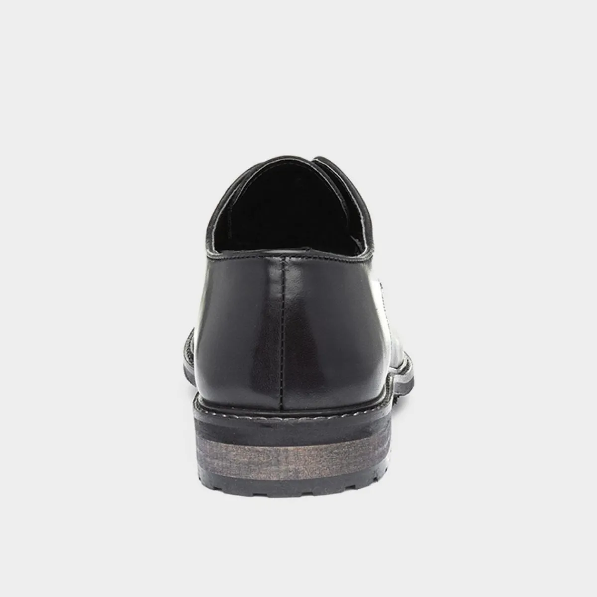Albert Mens Black Leather Lace Shoe*Silver Street Outlet