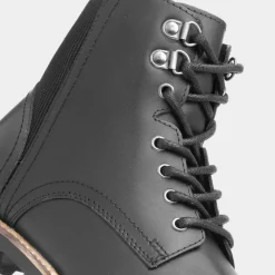 Manchester Mens Black Lace Up Boot*Silver Street Outlet