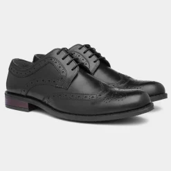 Milton Mens Brogue Leather Shoe*Silver Street New
