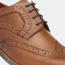 Milton Mens Leather Brogue Shoes*Silver Street Discount