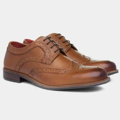 Milton Mens Leather Brogue Shoes*Silver Street Discount