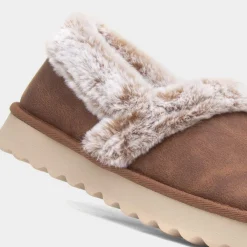 Cosy Up Womens Chestnut Full Slipper*Skechers Fashion