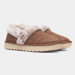 Cosy Up Womens Chestnut Full Slipper*Skechers Fashion