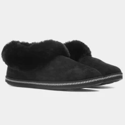 Cozy Campfire Womens Black Full Slipper*Skechers Discount