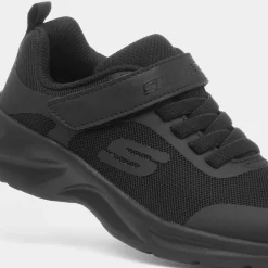Dynamatic Kids Black Easy Fasten Trainer*Skechers Clearance