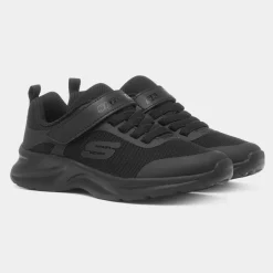 Dynamatic Kids Black Easy Fasten Trainer*Skechers Clearance