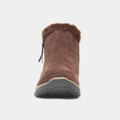 Easy Going Cool Zip Womens Brown Boot*Skechers Discount