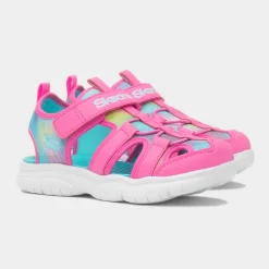 Flex Splash Girls Pink Closed Toe Sandal*Skechers Outlet