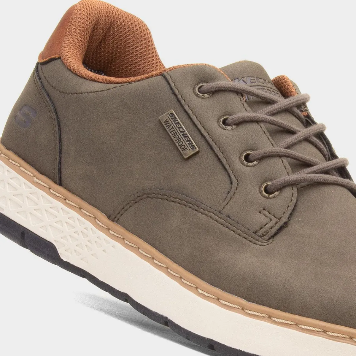 Garlan Pryor Mens Olive Waterproof Shoe*Skechers Clearance