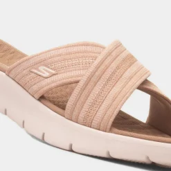 Go Walk Flex Womens Taupe Sandal*Skechers Clearance