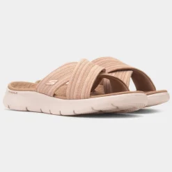 Go Walk Flex Womens Taupe Sandal*Skechers Clearance