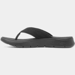 Go Walk Flex Womens Black Toe Post Sandal*Skechers Fashion