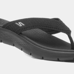 Go Walk Flex Womens Black Toe Post Sandal*Skechers Fashion