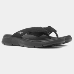 Go Walk Flex Womens Black Toe Post Sandal*Skechers Fashion