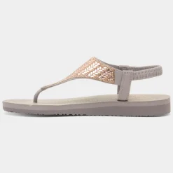 Meditation Womens Taupe Vegan Sandal*Skechers Clearance