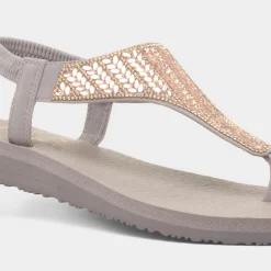 Meditation Womens Taupe Vegan Sandal*Skechers Clearance
