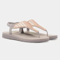 Meditation Womens Taupe Vegan Sandal*Skechers Clearance