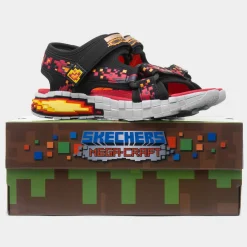 Mega Splash 4K Boys Black Sandal*Skechers Clearance