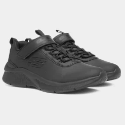 Microspec Classroom Kids Black Trainer*Skechers Sale