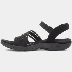 Reggae Slim Womens Black Strappy Sandal*Skechers Discount