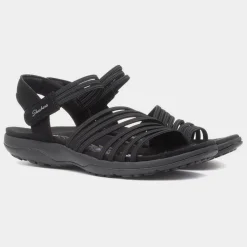 Reggae Slim Womens Black Strappy Sandal*Skechers Discount