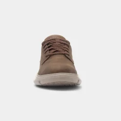 Slip Ins Garza Mens Brown Leather Shoe*Skechers Clearance