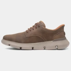 Slip Ins Garza Mens Brown Leather Shoe*Skechers Clearance
