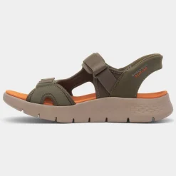 Slip Ins Go Walk Flex Mens Olive Sandal*Skechers Best