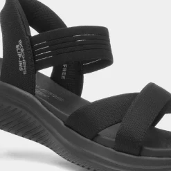 Slip Ins Ultra Flex Womens Black Sandal*Skechers Sale