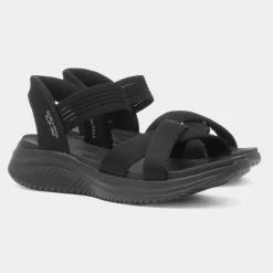Slip Ins Ultra Flex Womens Black Sandal*Skechers Sale