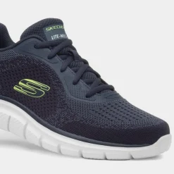 Track Glendor Mens Navy Knitted Trainer*Skechers Discount