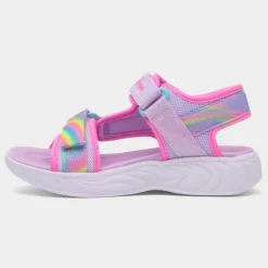 Unicorn Girls Purple Light Up Sandal*Skechers Discount