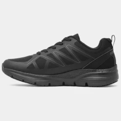 Arch Fit Mens Black Shoe*Skechers Workwear Discount