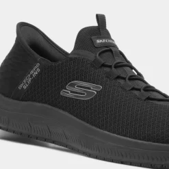 Slip Ins Colsin Mens Black Shoe*Skechers Workwear New