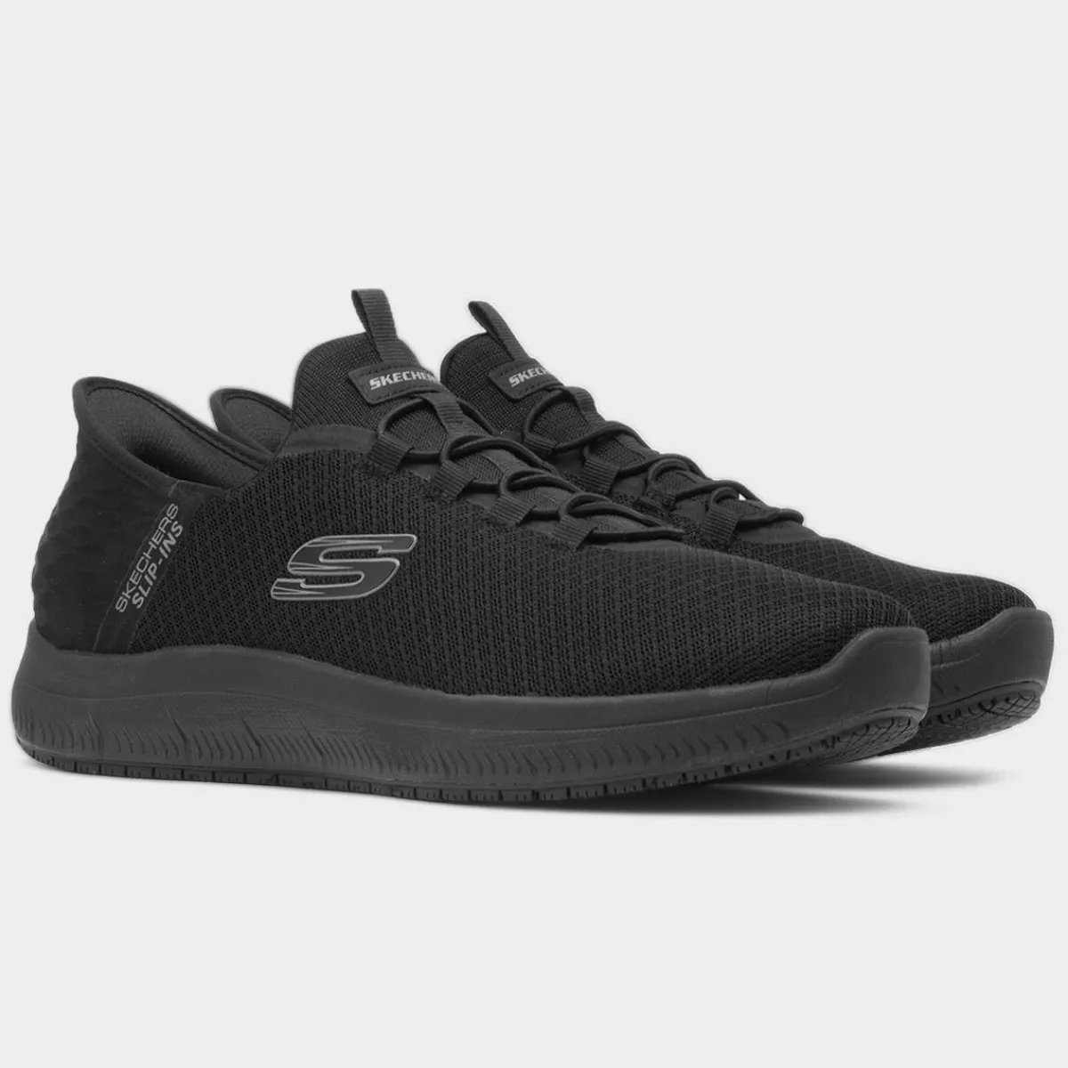 Slip Ins Colsin Mens Black Shoe*Skechers Workwear New