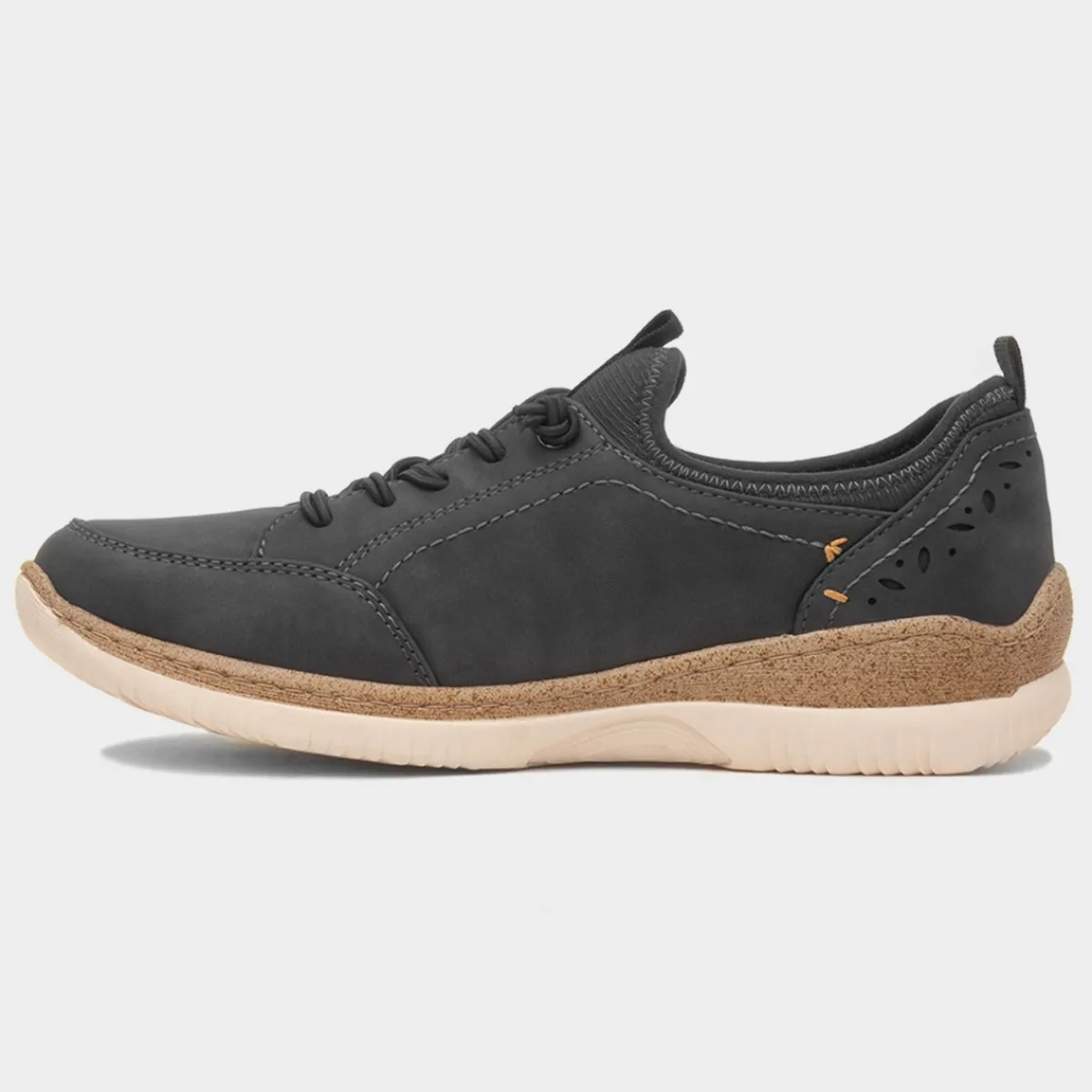 Jackie Womens Navy Vegan Shoe*Soft Line Discount