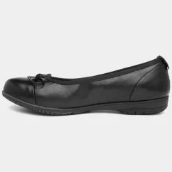 Womens Black Ballerina Shoe*Soft Line Sale