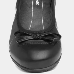 Womens Black Ballerina Shoe*Soft Line Sale